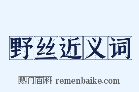 野丝近义词是什么意思的图片
